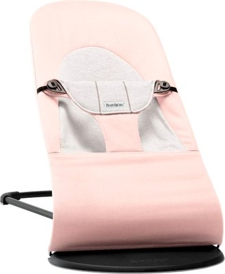 Детский шезлонг BabyBjorn Balance Cotton Jersey 0051.89/Светло-розовый/серый