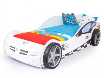 Детская кровать-машина ABC King Formula Белый (190х90) Отсутствует: подсветка, звук и подъемный механизм
