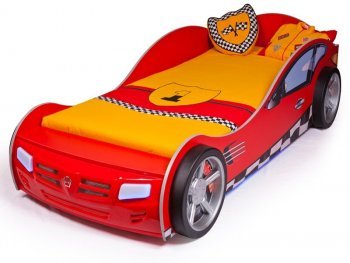 Детская кровать-машина ABC King Formula Красный (190х90) Отсутствует: подсветка, звук и подъемный механизм