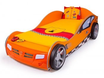 Детская кровать-машина ABC King (Advesta) Formula (Адвеста Формула) Оранж (190х90) Отсутствует: подсветка, звук и подъемный механизм
