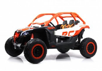 Детский электромобиль Rivertoys BRP Can-Am Maverick (Y111YY) (Лицензионная модель) с дистанционным управлением оранжевый