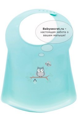Фартук-нагрудник пластиковый Bebe Jou (Бебе Жу) Ментол совушки