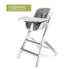 Детский стульчик с магнитным столиком 4moms High-chair белый/серый