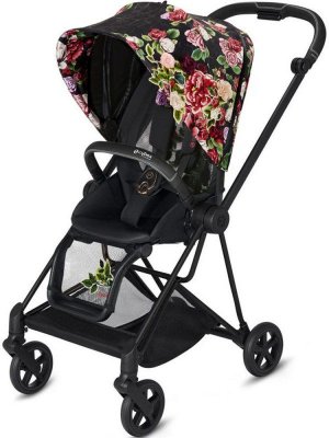 Прогулочная коляска Cybex Mios III Spring Blossom Dark (шасси на выбор) шасси Matt Black
