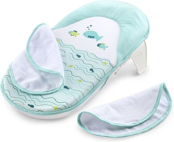 Складной лежак для купания Summer Infant Bath Sling Махровыми накладками бело-голубой