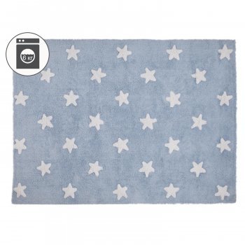Стираемый ковер LorenaCanals Звезды Stars 120*160 Голубой с белым