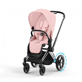 Прогулочная коляска Cybex Priam и e-Priam IV Peach Pink (шасси на выбор) шасси e-Priam Chrome Black