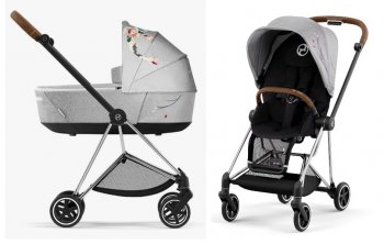 Коляска 2 в 1 Cybex Mios III FE Koi Crystallized (шасси на выбор) шасси Chrome Brown
