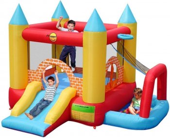 Детский надувной игровой центр 4 в 1 Happy Hop Мини Замок 9114 (Хаппи Хоп) Мини Замок 9114 