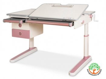 Детский стол-парта Mealux Oxford Lite (BD-930 Lite) с полкой/ящиком Розовый/с ящиком