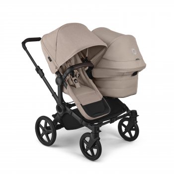 Детская коляска 2 в 1 Bugaboo Donkey 6 Duo на шасси Black Black/Desert Taupe Melange/Desert Taupe Melange