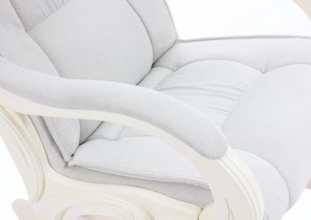Кресло для кормления и укачивания Milli Style lux в комплекте с пуфом Дуб шампань, ткань Verona Light Grey