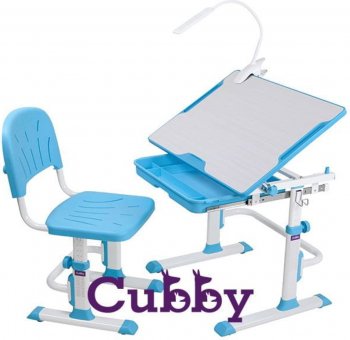 Комплект Cubby парта и стул-трансформеры Lupin Голубой