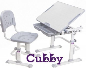 Комплект Cubby парта и стул-трансформеры Lupin Серый