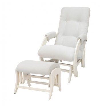 Кресло-качалка для кормления Milli Care в комплекте с пуфом Дуб шампань, ткань Verona Light Grey