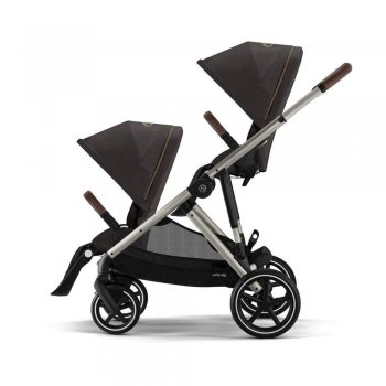 Коляска для двойни/погодок Cybex e-Gazelle S и Gazelle S (прог. блок 2 шт.) Chocolate Brown / Taupe Frame