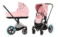 Коляска 2 в 1 Cybex Priam и e-Priam IV FE Simply Flowers Pale Blush (шасси на выбор) 3