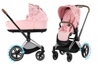 Коляска 2 в 1 Cybex Priam и e-Priam IV FE Simply Flowers Pale Blush (шасси на выбор) 5