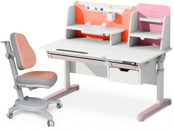 Комплект стол с электроприводом Mealux Electro 730 + надстройка + кресло Y-110 Розовый