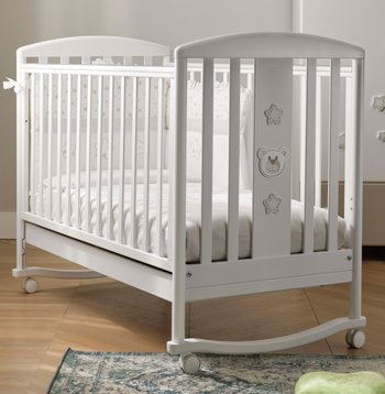 Кровать Pali Little Royal Baby коллекция Little Baby белый/серо-песочный