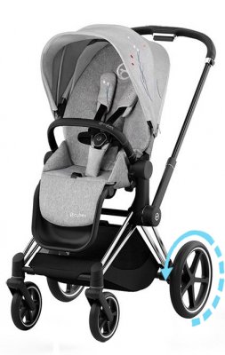 Прогулочная коляска Cybex Priam и e-Priam IV FE Koi Crystallized (шасси на выбор) шасси e-Priam Chrome Black