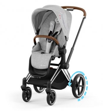 Прогулочная коляска Cybex Priam и e-Priam IV FE Koi Crystallized (шасси на выбор) шасси e-Priam Chrome Brown