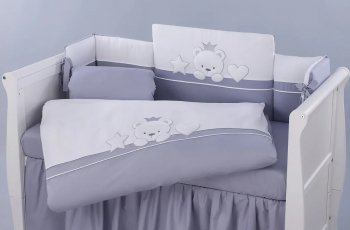 Комплект постельного белья Lepre Miky (6 предметов) серый