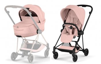 Коляска 2 в 1 Cybex Mios IV 2026 Peach Pink (шасси на выбор) шасси Matt Black