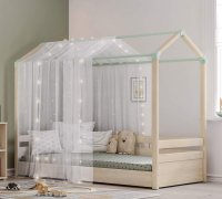 Кровать-домик с надстройкой для балдахина Cilek Montes Natural (90x200 cm) 20.76.1302.00 5