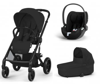 Коляска 3 в 1 Cybex Balios S Lux 2025 Moon на шасси Black