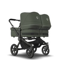 Детская коляска 2 в 1 для двойни и погодок Bugaboo Donkey5 Twin шасси Black (Forest Green) 3