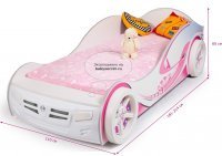 Комната для подростка ABC King Princess 3 предмета: кровать-машина, комод, двухдвер. шкаф 14