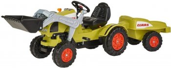 Детский педальный трактор погрузчик с прицепом Big Claas 800056553 Big Claas