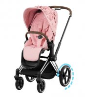 Прогулочная коляска Cybex Priam и e-Priam IV FE Simply Flowers Pale Blush (шасси на выбор) 2