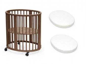 Комплект: кроватка-трансформер Stokke Sleepi Mini + матрас + простыня