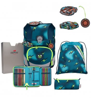 Школьный ранец DerDieDas ErgoFlex Tiny Buttons &quot;Волшебный свет&quot;