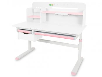 Детский стол Ergokids Bravo Max Plus (TH-360 Max Plus) Столешница белая / накладки розовые