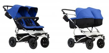 Детская коляска 2 в 1 Mountain Buggy Duet 3.0 (Маунтин Багги Дуэт) marine (черный с синим)