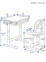 Комплект парта и сутльчик SET Holto-2 11