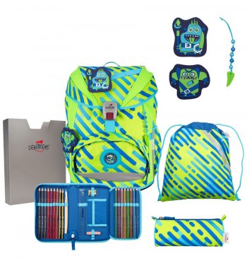 Школьный ранец DerDieDas ErgoFlex Neon Buttons &quot;Монстр&quot;