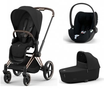 Коляска 3 в 1 Cybex Priam и e-Priam IV Sepia Black (шасси на выбор)