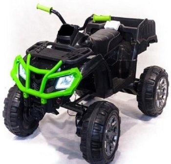 Детский электрический Квадроцикл Grizzly Next Barty Т009МР 4х4 (полный привод) Чёрный с зелёной решоткой
