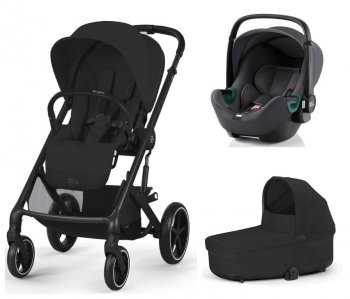 Коляска 3 в 1 Cybex Balios S Lux 2025 на шасси Black