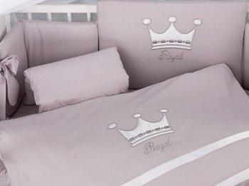 Комплект постельного белья Lepre Royal dream (6 предметов) серый