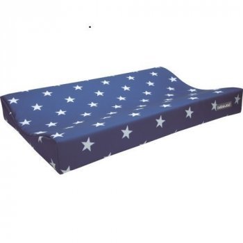 Матрасик для пеленания со съемным текстильным чехлом Bebe Jou New 72x44 см (Бебе Жу) Звезды синий