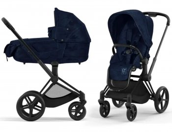 Коляска 2 в 1 Cybex Priam и e-Priam IV FE Rebellious Luxury Denim Blue