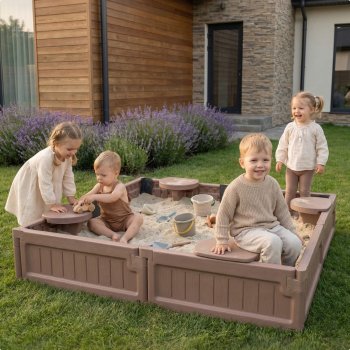 Песочница Unix Kids Square квадратная Brown