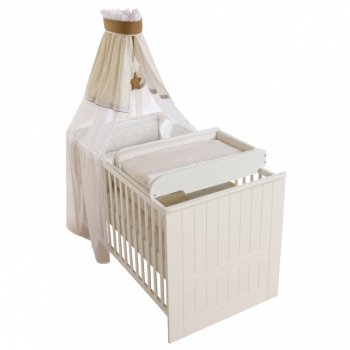 Портативный пеленальный стол Roba с матрасиком для детской кровати Vichy белый