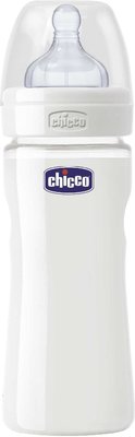 Бутылочка Chicco Well-Being Glass 0+, лат. соска, стекло, 240 мл 310205109 