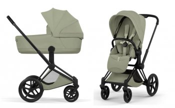 Коляска 2 в 1 Cybex Priam V Sage Green (шасси на выбор) шасси Matt Black